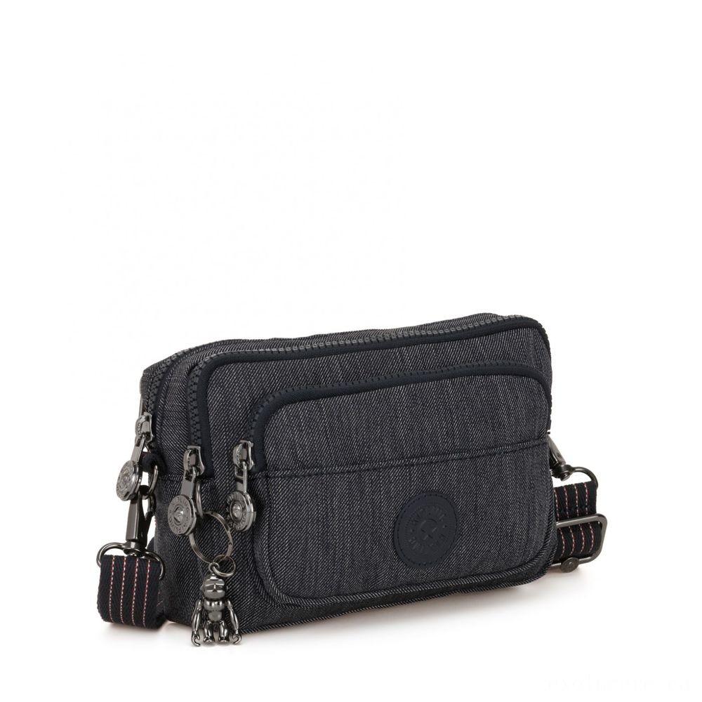 Kipling MULTIPLE Waistline Bag Convertible to Handbag Active Denim.
