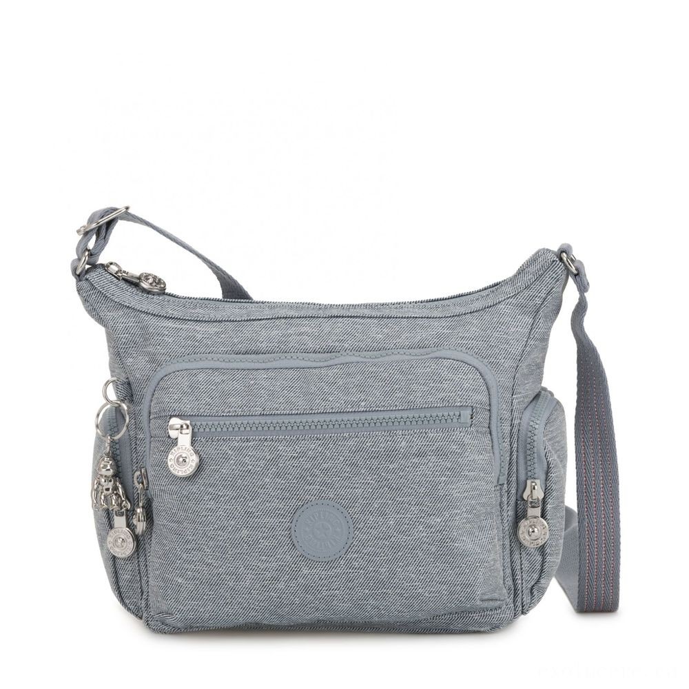 Kipling GABBIE S Small Crossbody Bag with several compartments Cool Denim<br>.