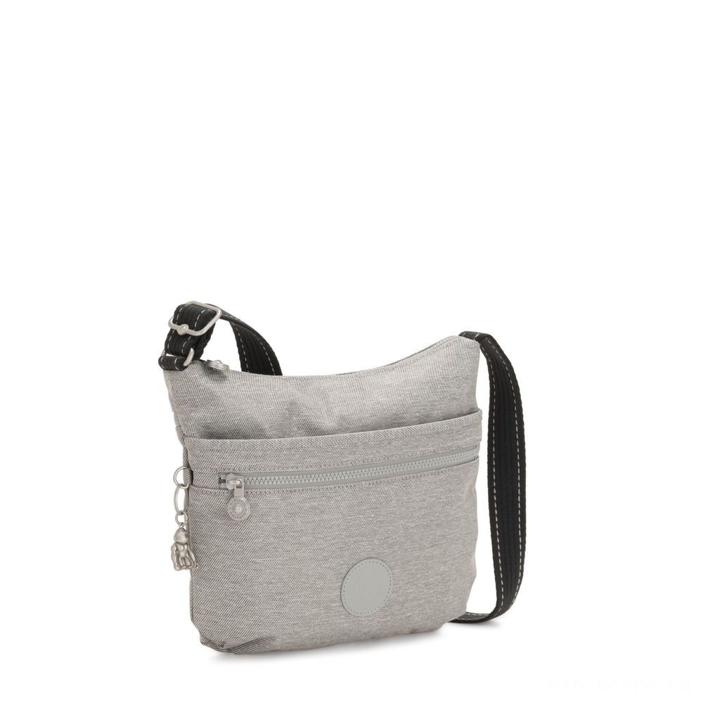 Kipling ARTO Shoulder Bag Around Body Chalk Grey.