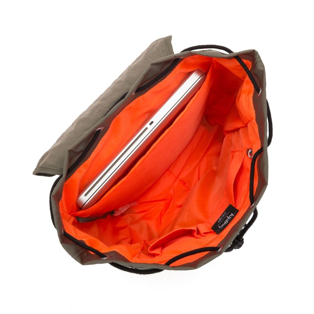Independence Day Sale - Kipling WINTON Big bag with pushbuckle attachment and also notebook defense Cool Moss. - Digital Doorbuster Derby:£44[chbag5427ar]