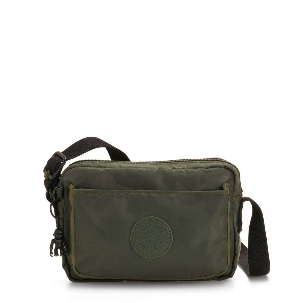 Kipling ABANU Mini Crossbody Bag with Changeable Shoulder Strap Silk Camo.