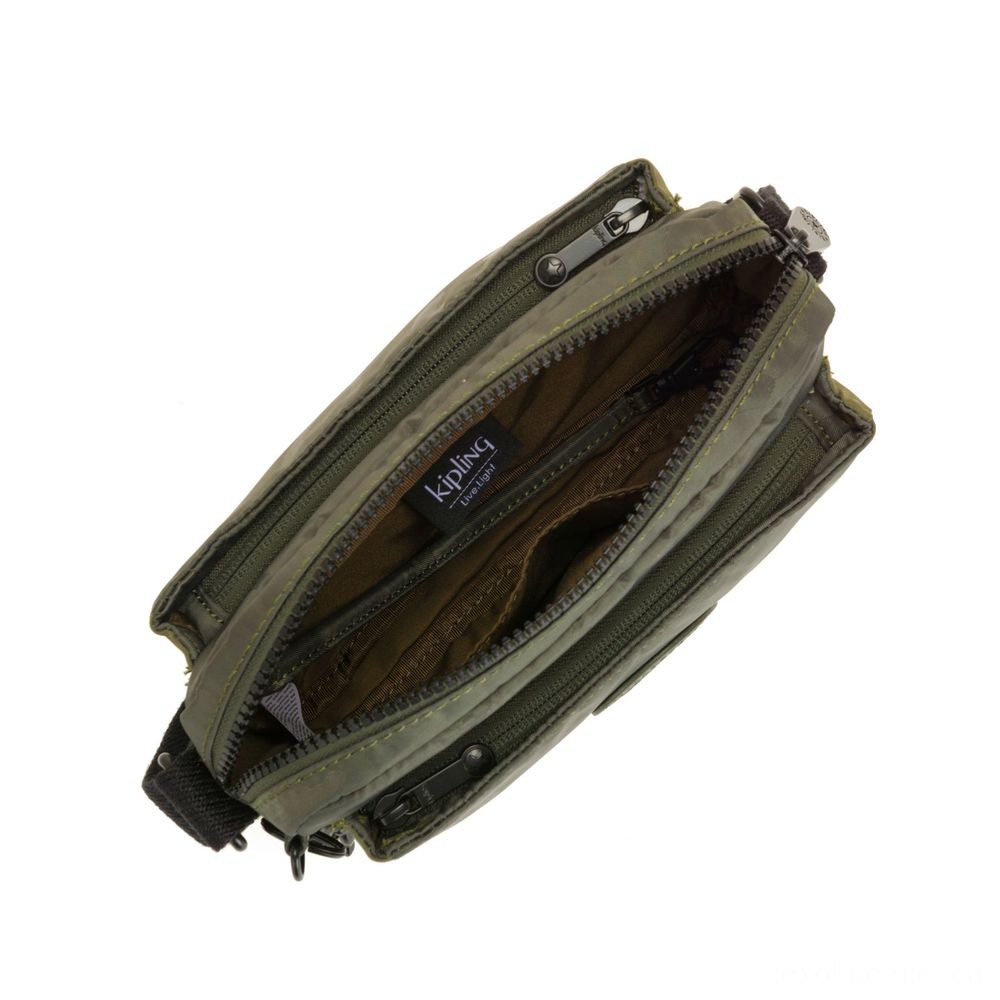 Kipling ABANU Mini Crossbody Bag with Adjustable Shoulder Strap Silk Camo.