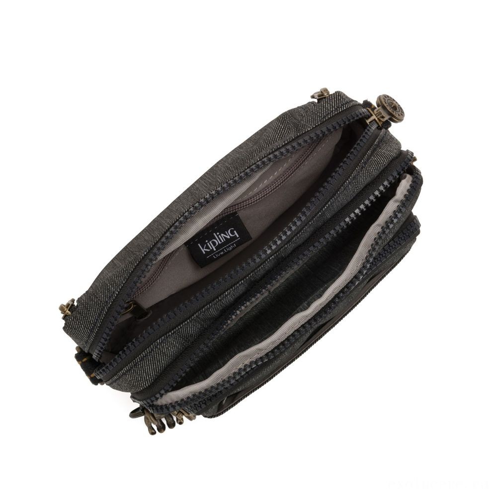Kipling MULTIPLE Waist Bag Convertible to Shoulder Bag Black Indigo.