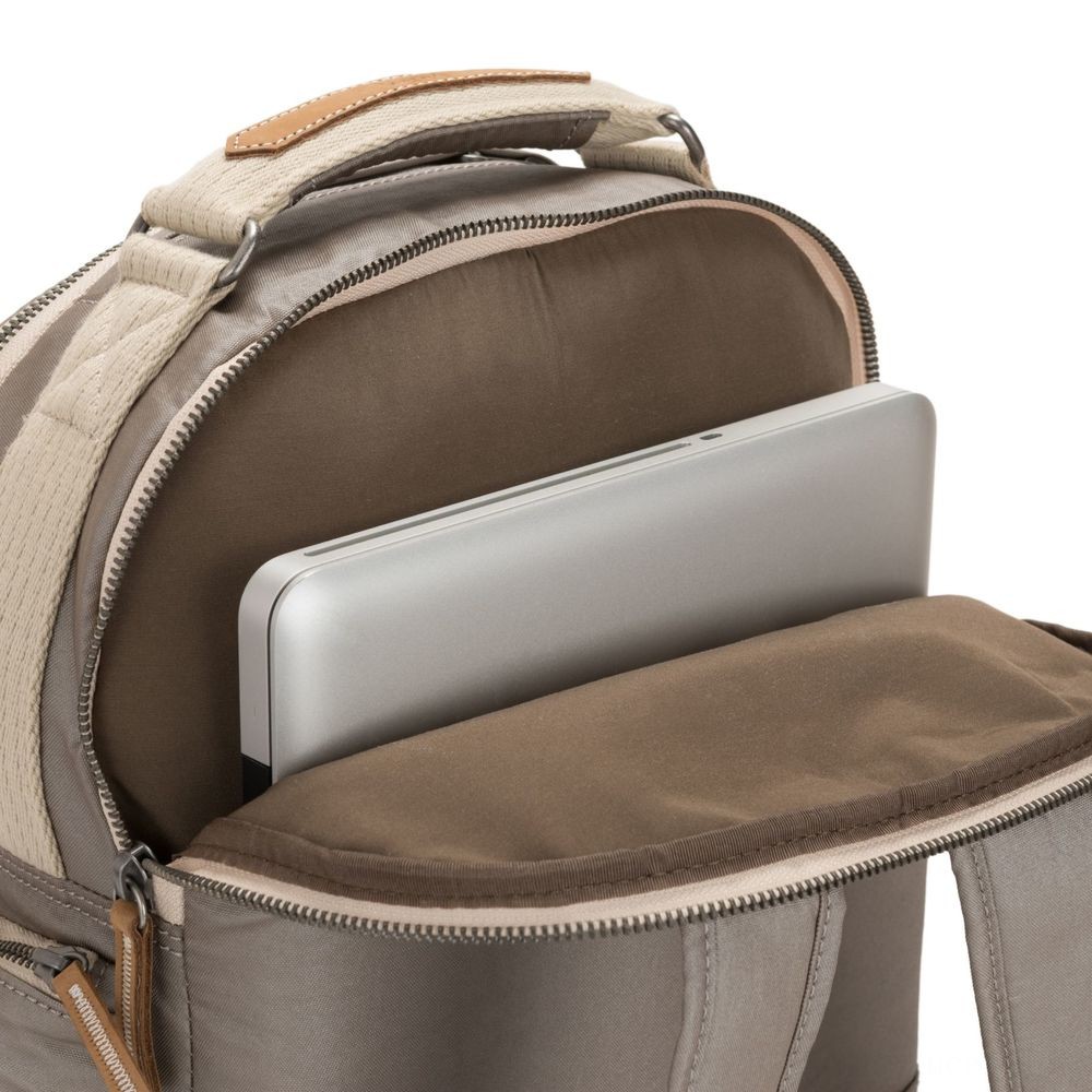 Kipling OSHO Big backpack along with organsiational wallets Fungus Metal.