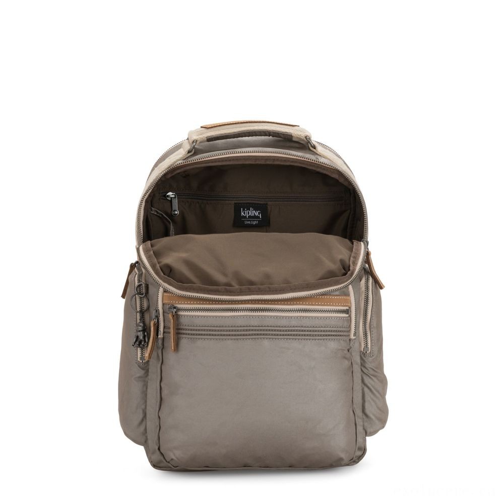 Kipling OSHO Huge backpack with organsiational wallets Fungus Metal.