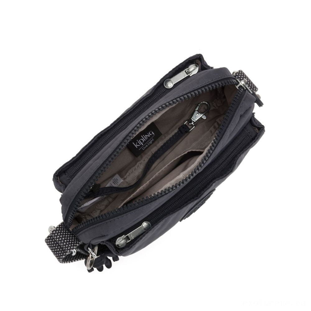 Kipling ABANU Mini Crossbody Bag with Changeable Shoulder Band Night Grey.