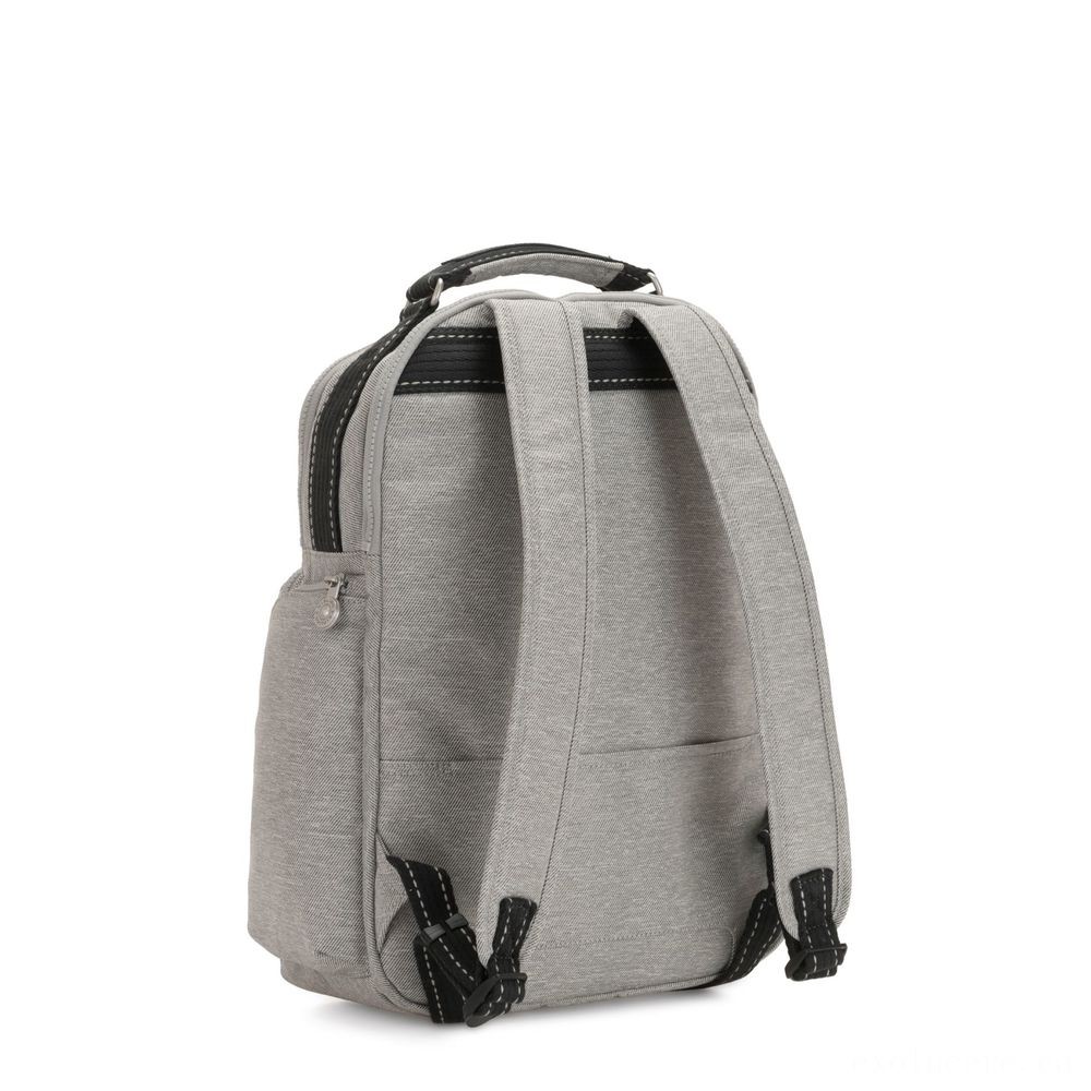 Price Drop Alert - Kipling OSHO Huge backpack along with organsiational pockets Chalk Grey. - Mid-Season:£40[libag5447nk]