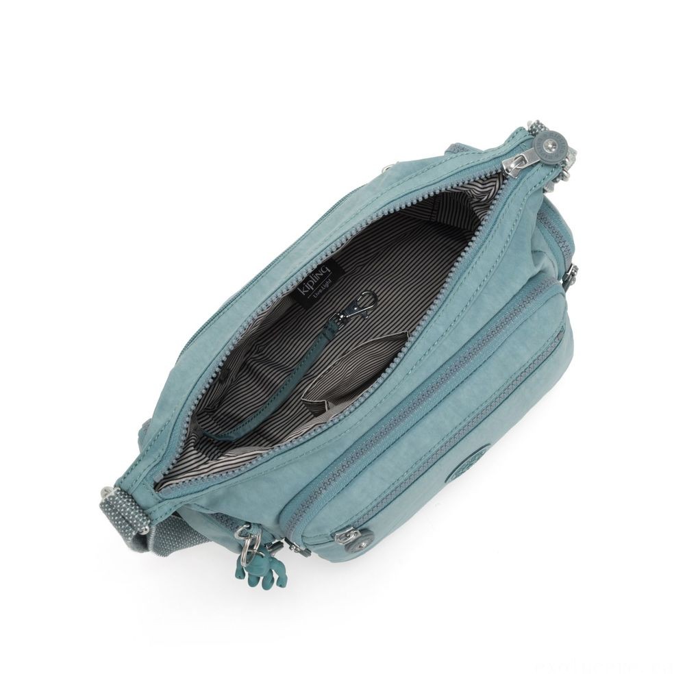 Final Sale - Kipling GABBIE S Crossbody Bag along with Phone Chamber Aqua Freeze. - Give-Away Jubilee:£18