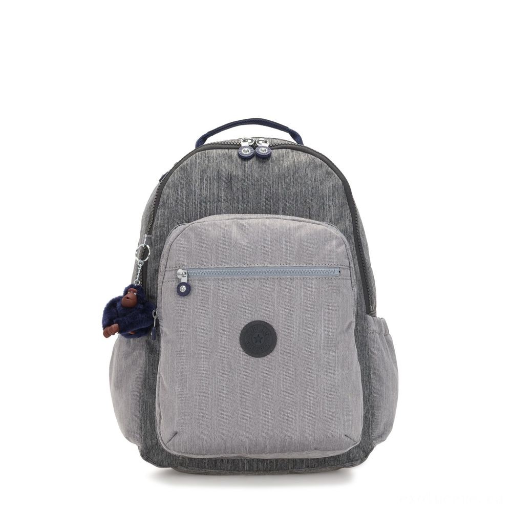 Kipling SEOUL GO Large Bag along with Laptop Protection Ash Denim Bl