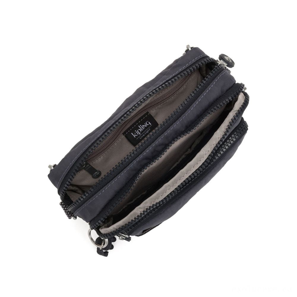 Kipling MULTIPLE Waistline Bag Convertible to Shoulder Bag Evening Grey.