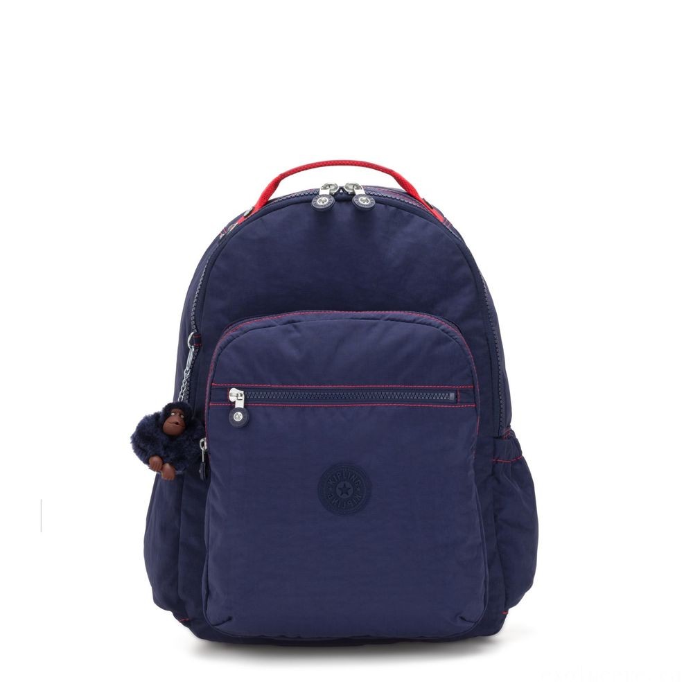 Kipling SEOUL GO Big Backpack along with Laptop Pc Security Polished Blue C.