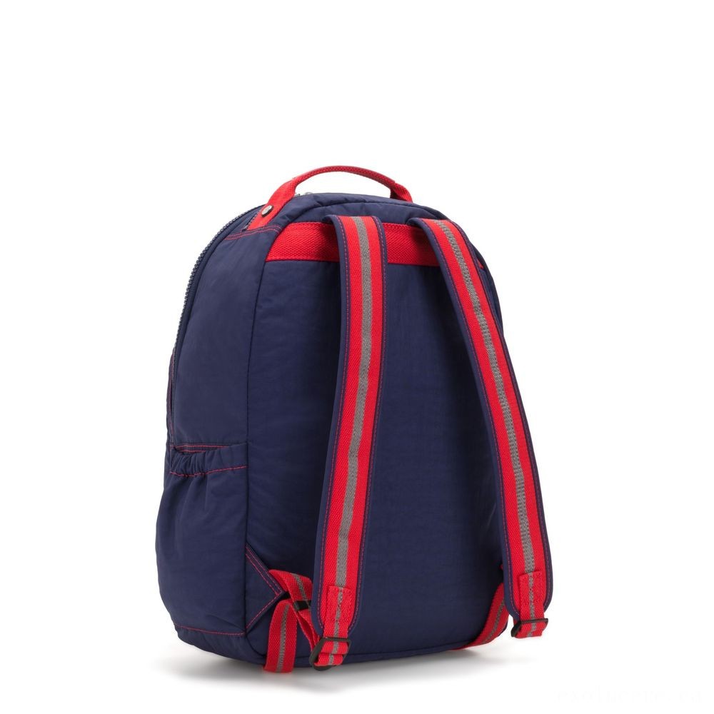 Holiday Sale - Kipling SEOUL GO Sizable Backpack along with Laptop Security Refined Blue C. - Thrifty Thursday:£48