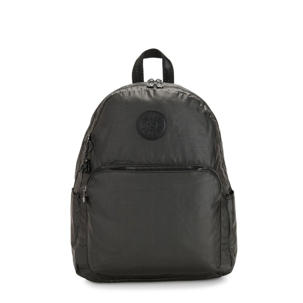 Kipling CITRINE Huge Backpack with Laptop/Tablet Compartment Black Metallic.