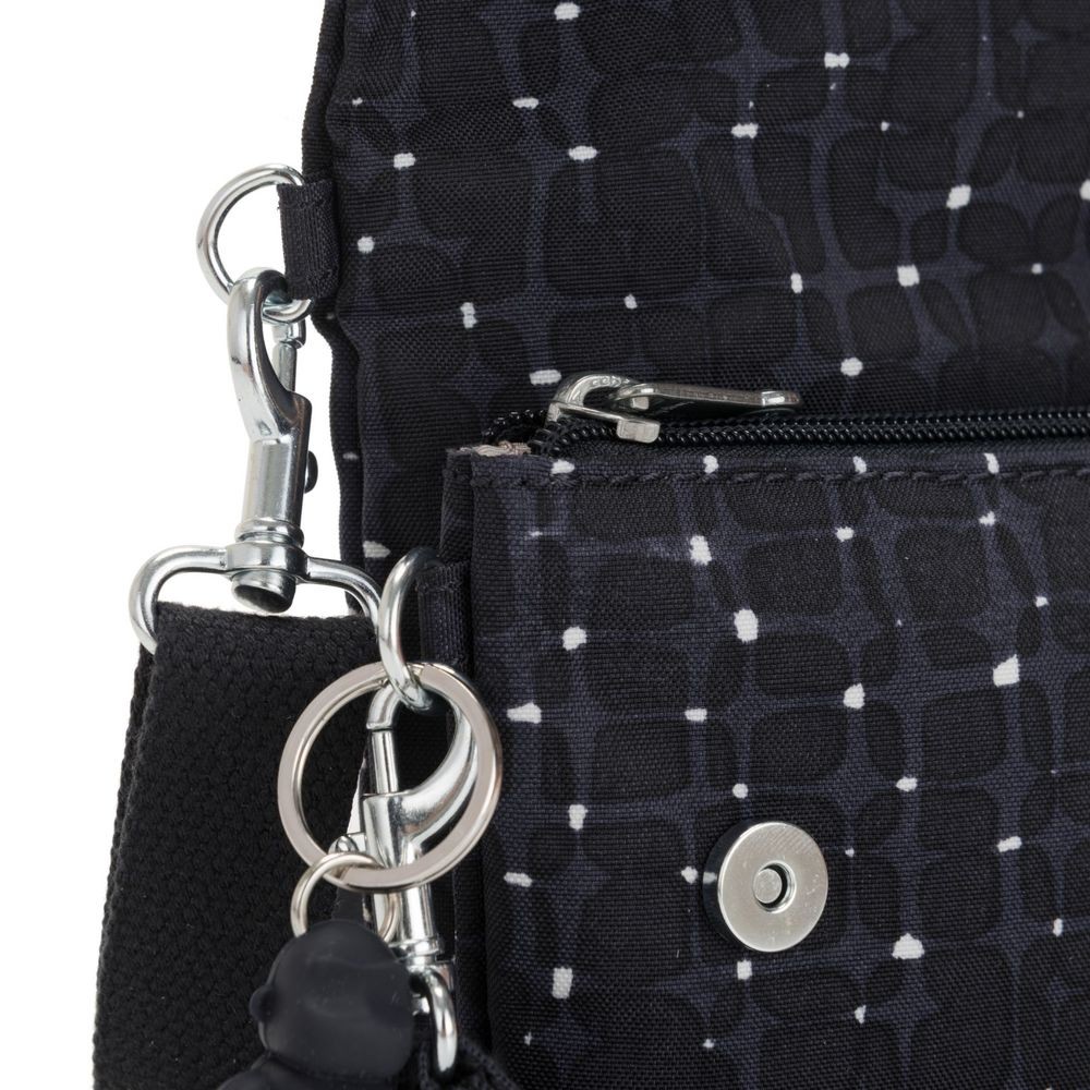 Late Night Sale - Kipling LYNNE Small Crossbody Bag with Completely removable Flexible Shoulder band Ceramic tile Print. - Halloween Half-Price Hootenanny:£17