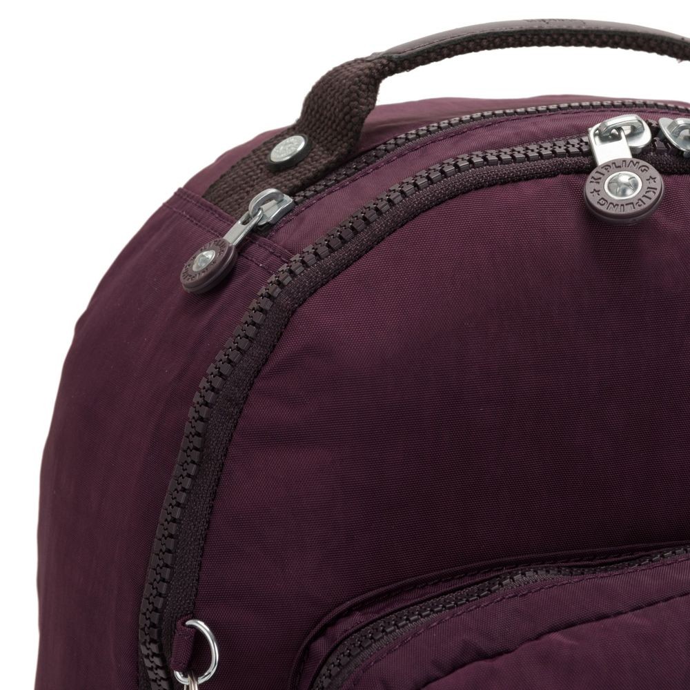 Kipling SEOUL Huge backpack along with Laptop pc Security Dark Plum.