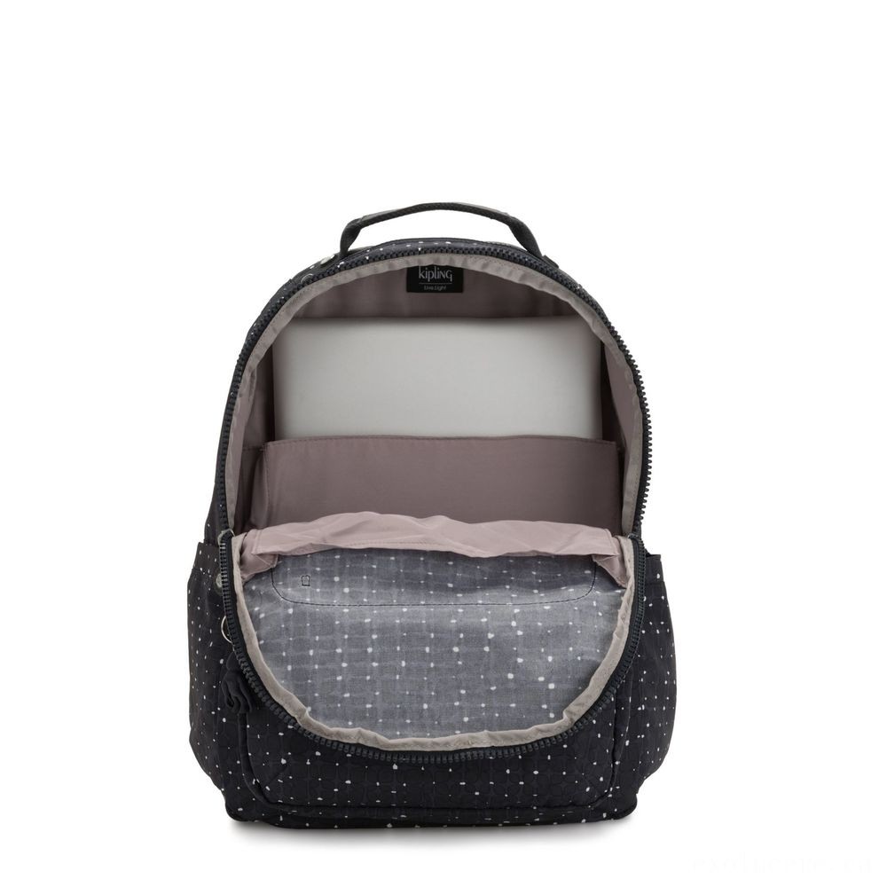 Free Shipping - Kipling SEOUL Huge backpack along with Laptop Defense Floor Tile Print. - Hot Buy:£33[libag5495nk]