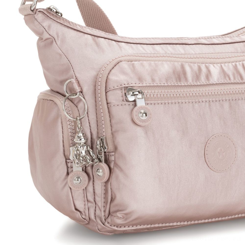 Kipling GABBIE S Crossbody Bag with Phone Compartment Metallic Flower.