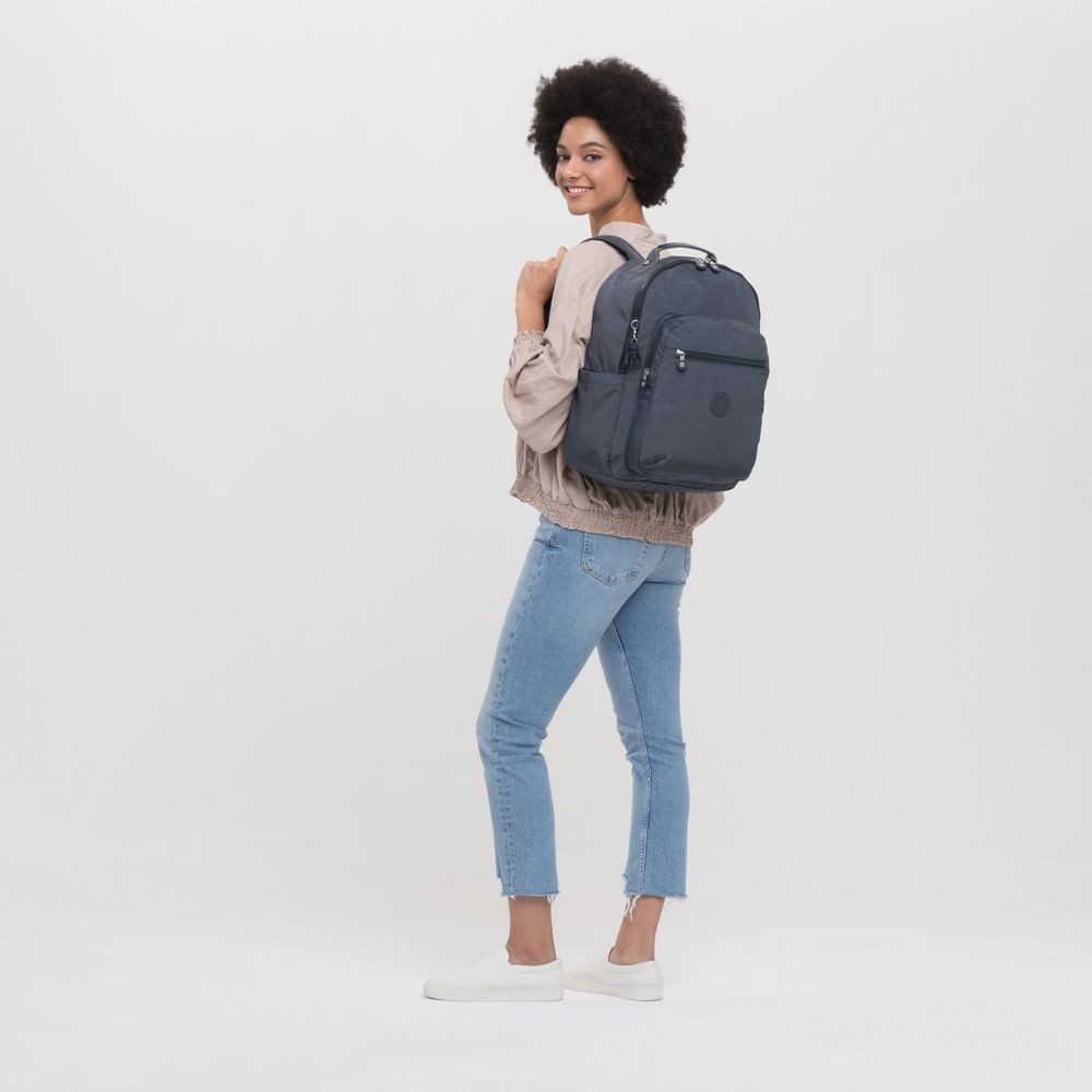 Holiday Gift Sale - Kipling SEOUL Infant Big Little One Backpack along with Changing Floor Covering Night Grey. - Back-to-School Bonanza:£45[nebag5497ca]