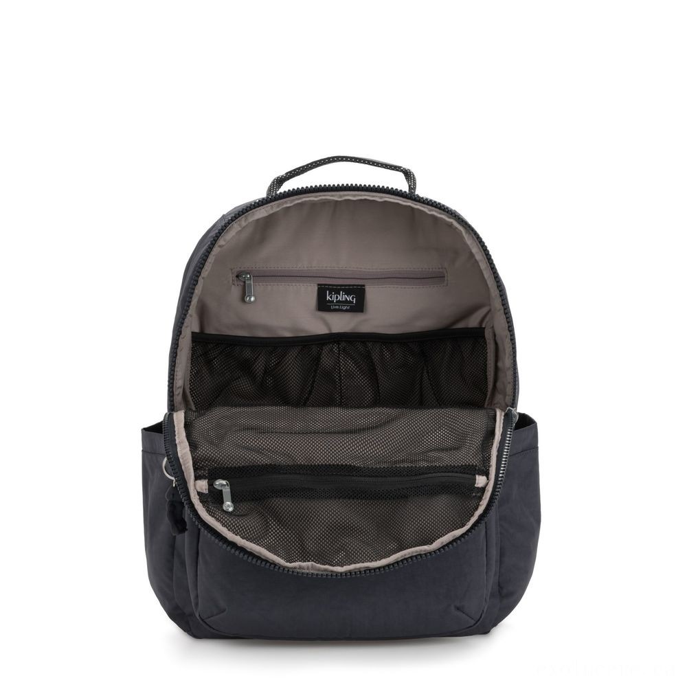 Kipling SEOUL Infant Huge Child Backpack with Changing Mat Night Grey.