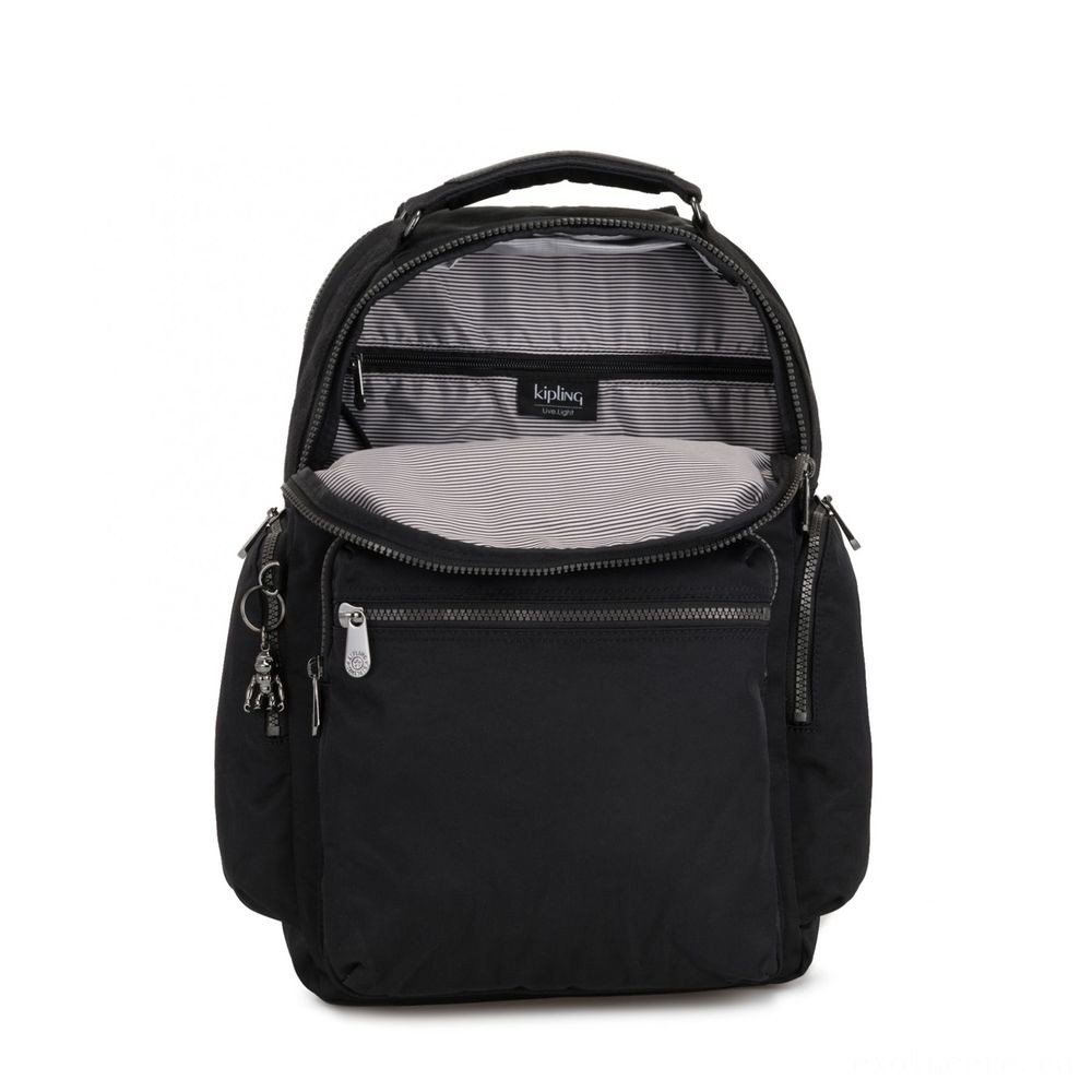 Kipling OSHO Huge backpack with organsiational wallets Rich Black.
