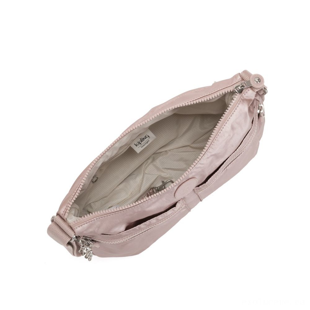 Fall Sale - Kipling IZELLAH Medium Around Body Handbag Metallic Flower - Savings Spree-Tacular:£32
