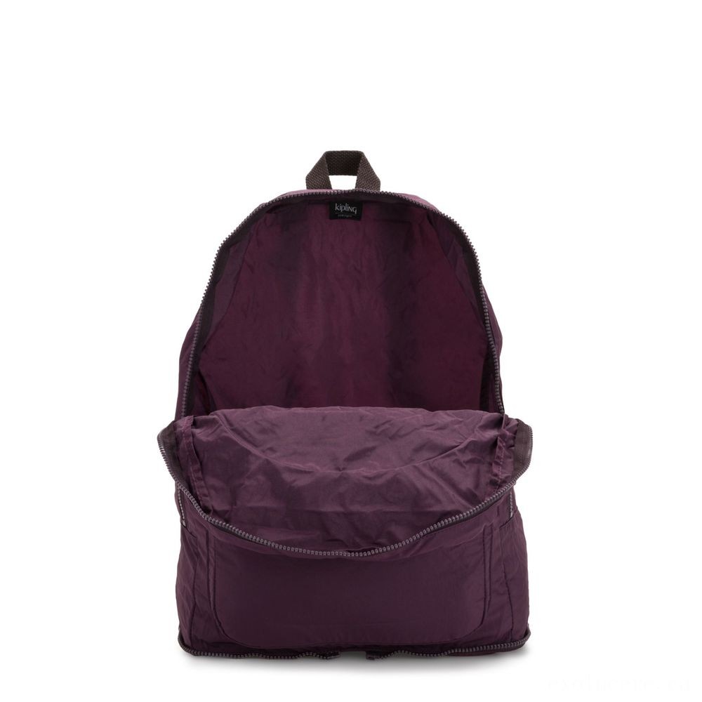 Kipling EARNEST Large Foldable Backpack Sulky Plum.
