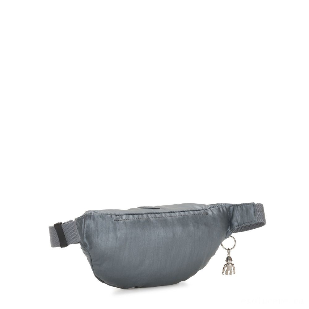 Kipling SARA Tool Bumbag Convertible to Crossbody Bag Steel Grey Metallic.