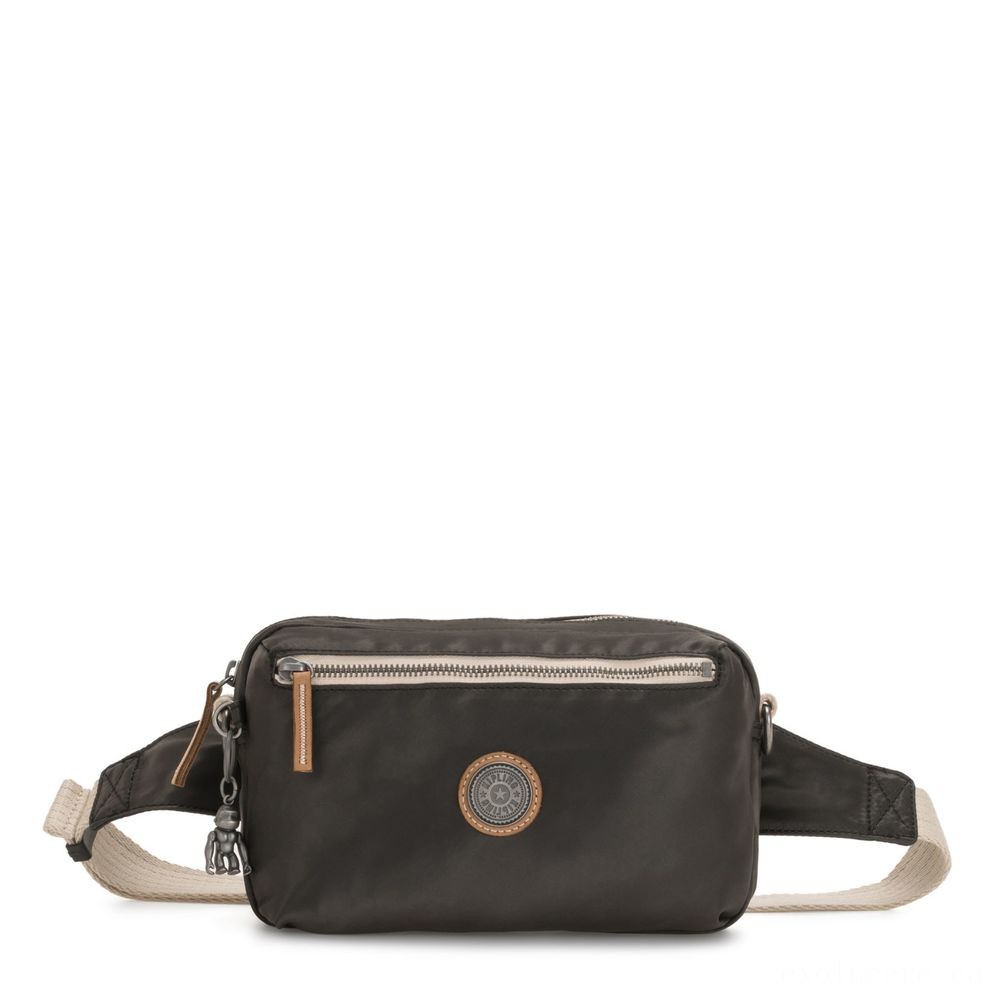 . Kipling HALIMA 2-in-1 Exchangeable Crossbody and also Bumbag Delicate Black.