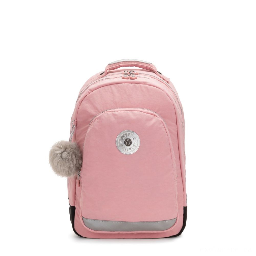 Kipling lesson space Big backpack along with notebook protection Bridal Rose.