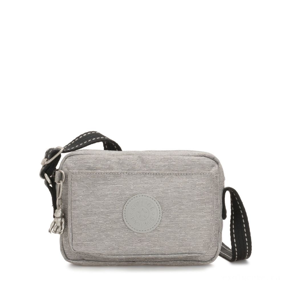 . Kipling ABANU Mini Crossbody Bag with Adjustable Shoulder Strap Chalk Grey<br>.