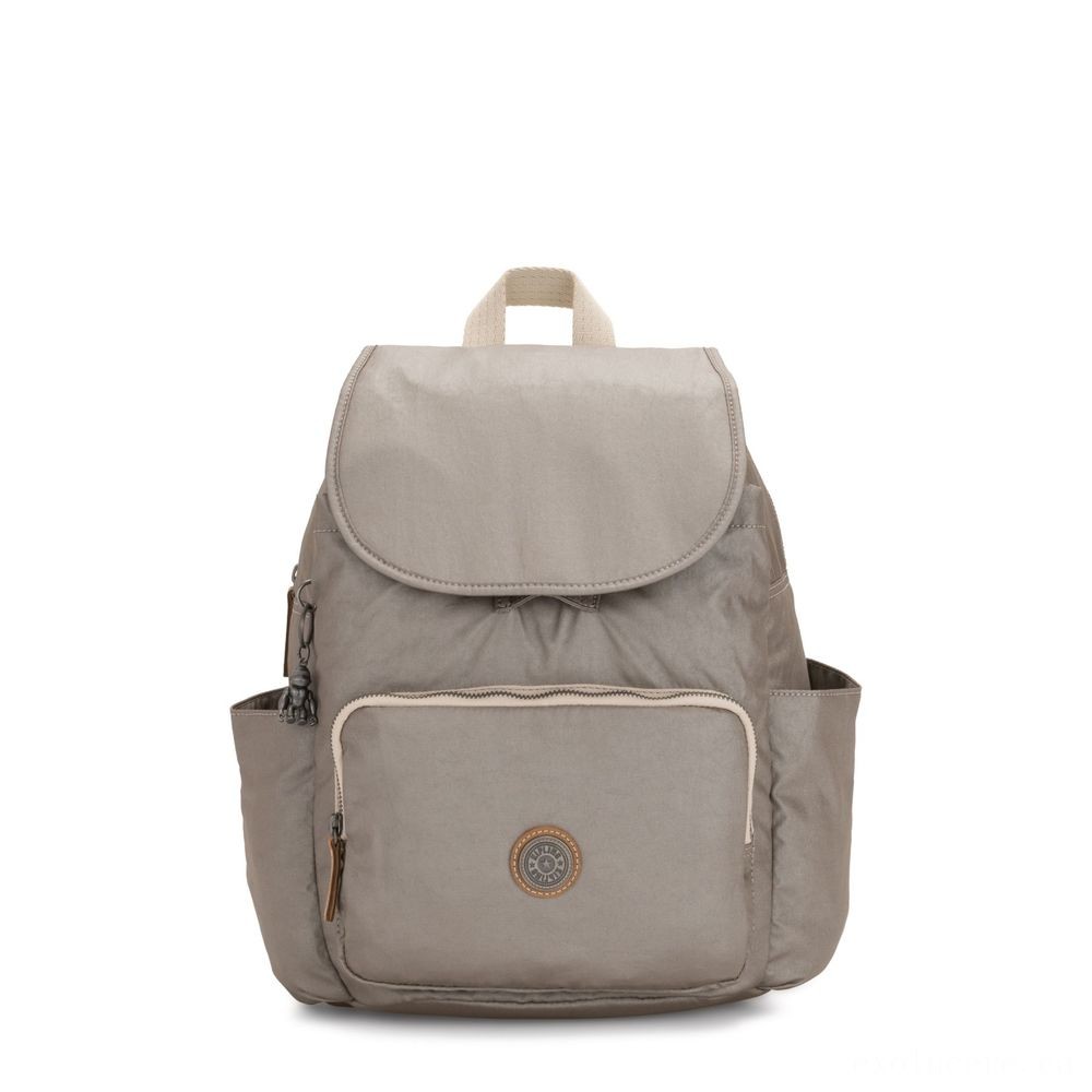 Kipling HANA Huge Backpack with Front Wallet Fungus Metallic.