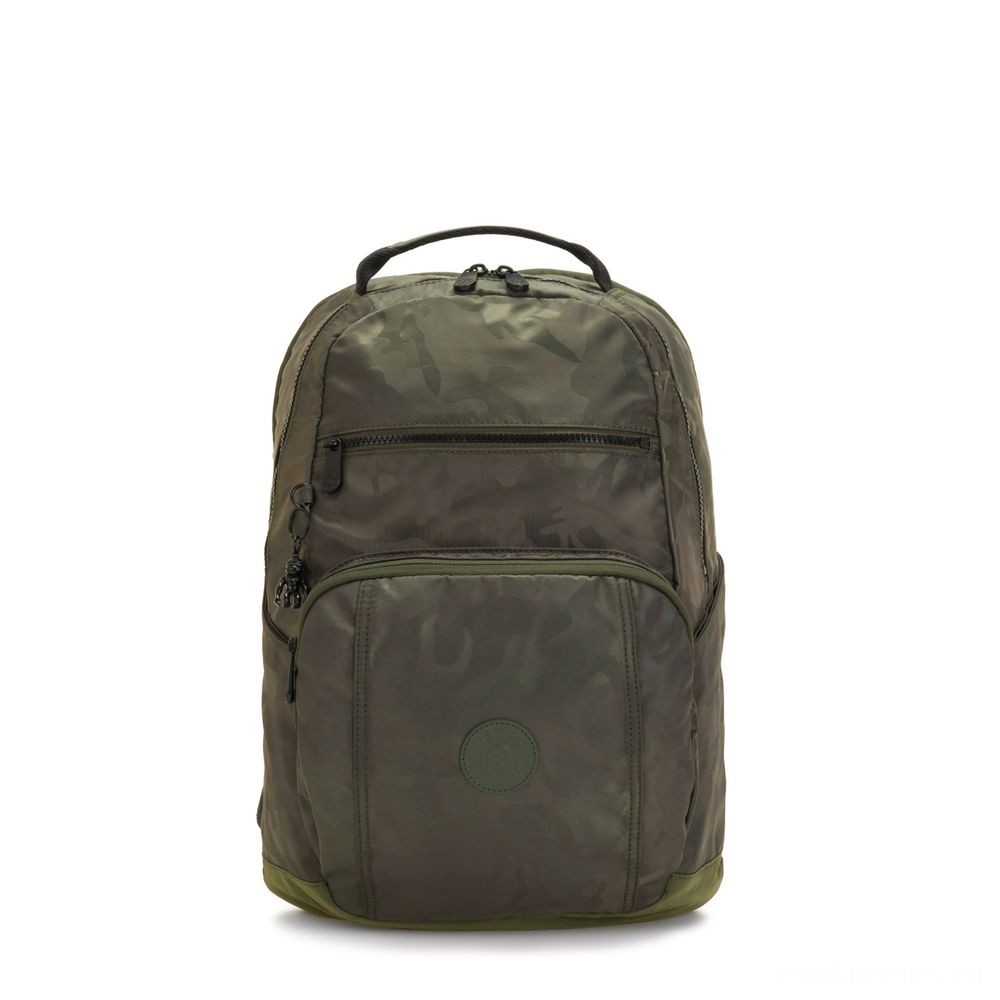 Kipling TROY Huge Knapsack with cushioned notebook chamber Silk Camouflage.