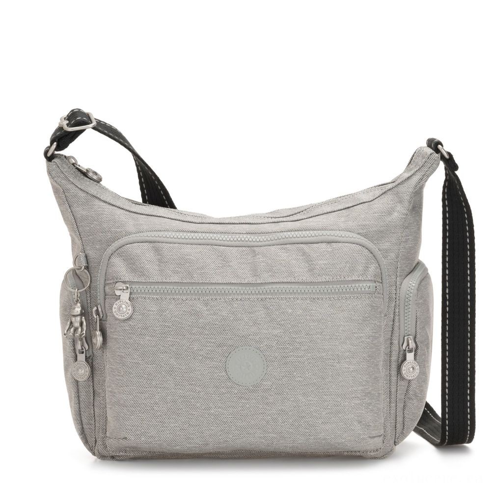Closeout Sale - Kipling GABBIE Medium Shoulder Bag Chalk Grey. - Two-for-One Tuesday:£31[nebag5546ca]