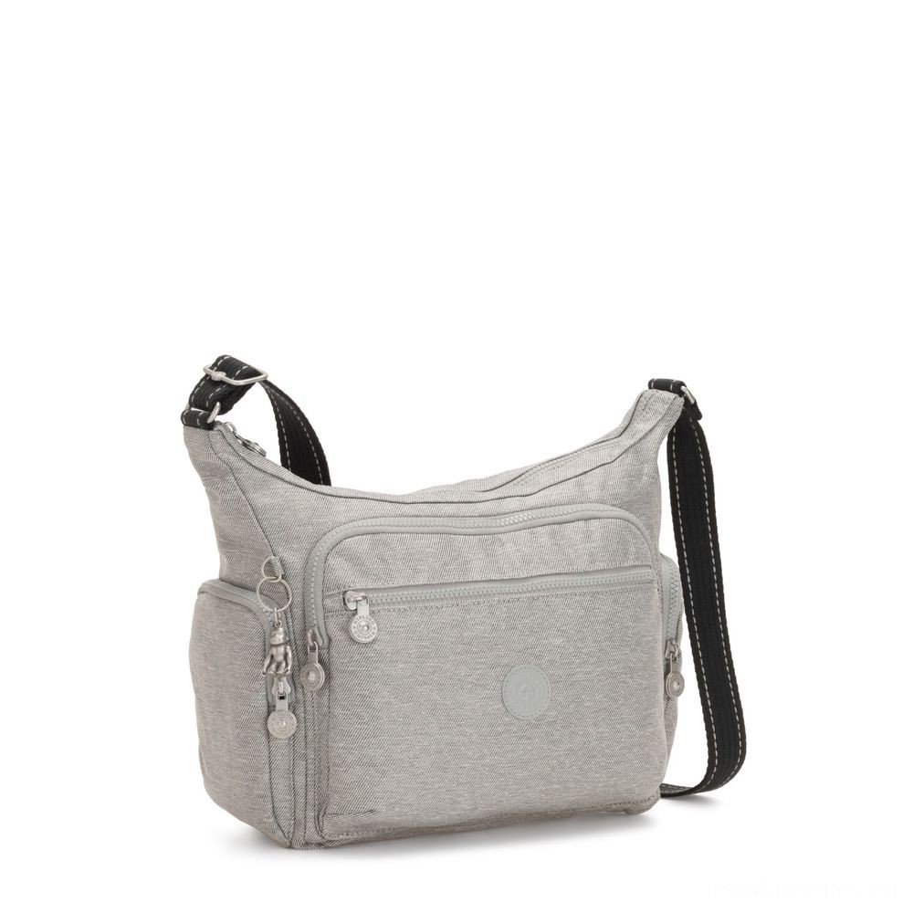 Kipling GABBIE Tool Shoulder Bag Chalk Grey.