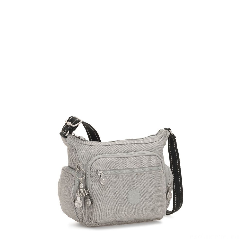 Kipling GABBIE S Little Crossbody Bag along with several compartments Chalk Grey.