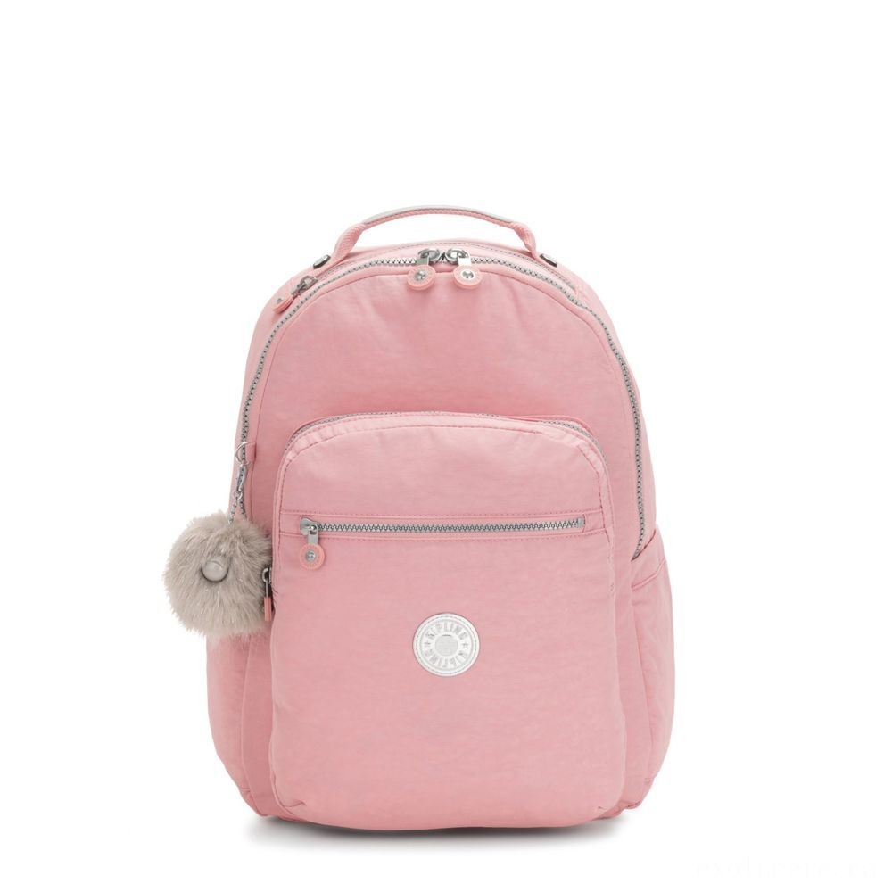 Kipling SEOUL Large Backpack with Laptop Pc Protection Bridal Rose.