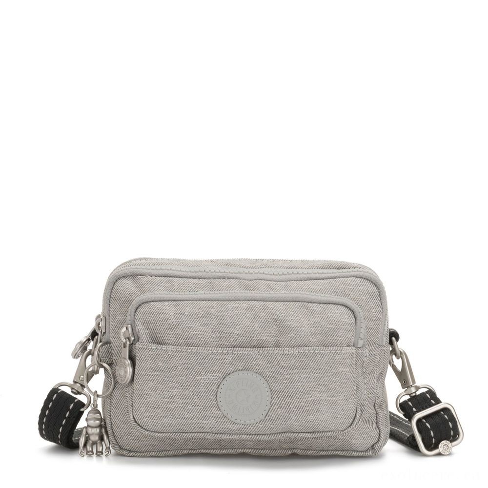 Kipling MULTIPLE Midsection Bag Convertible to Handbag Chalk Grey.