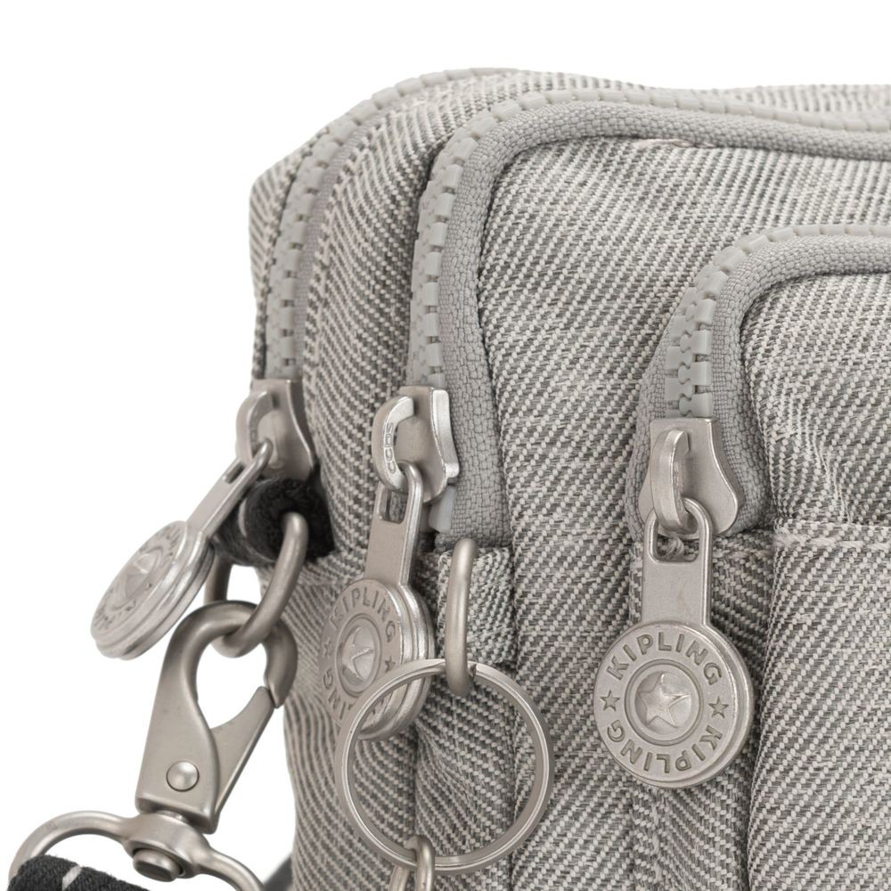 Kipling MULTIPLE Midsection Bag Convertible to Purse Chalk Grey.