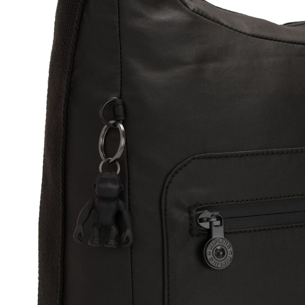 Fall Sale - Kipling MORIE Large Backpack exchangeable to Shoulderbag Raw Black. - Steal:£64[ctbag5563pc]