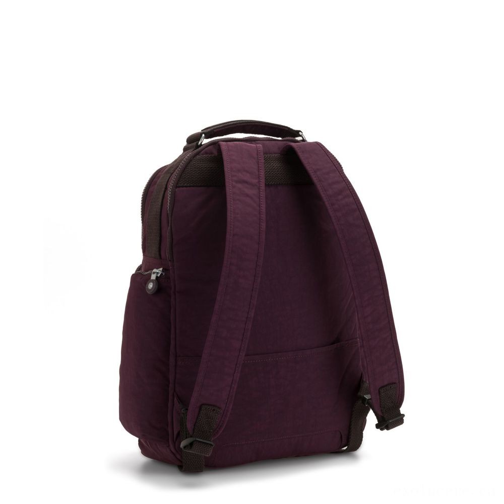 Kipling OSHO Huge backpack along with organsiational pockets Dark Plum.