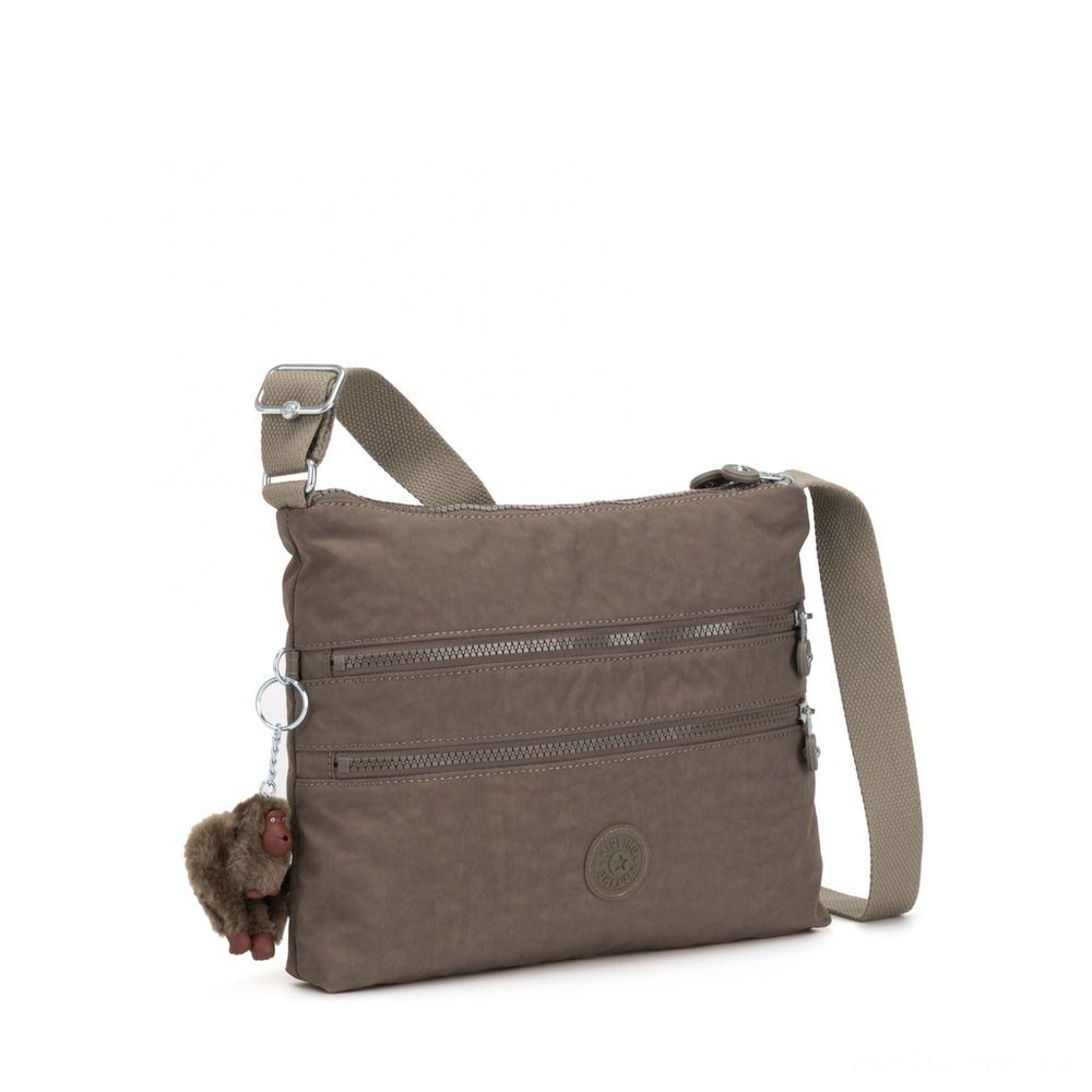 Kipling ALVAR Channel Handbag Around Physical Body Accurate Beige.