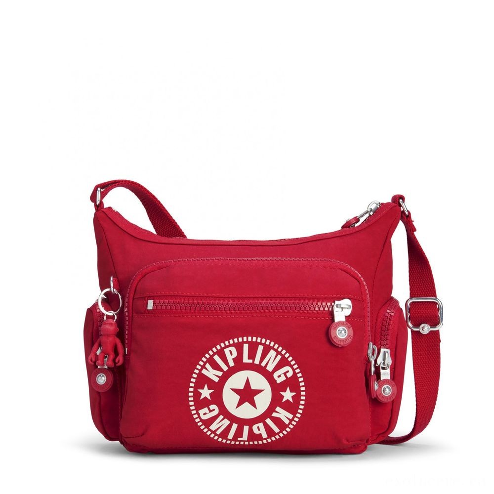 Limited Time Offer - Kipling GABBIE S Crossbody Bag with Phone Chamber Lively Reddish. - Hot Buy Happening:£38