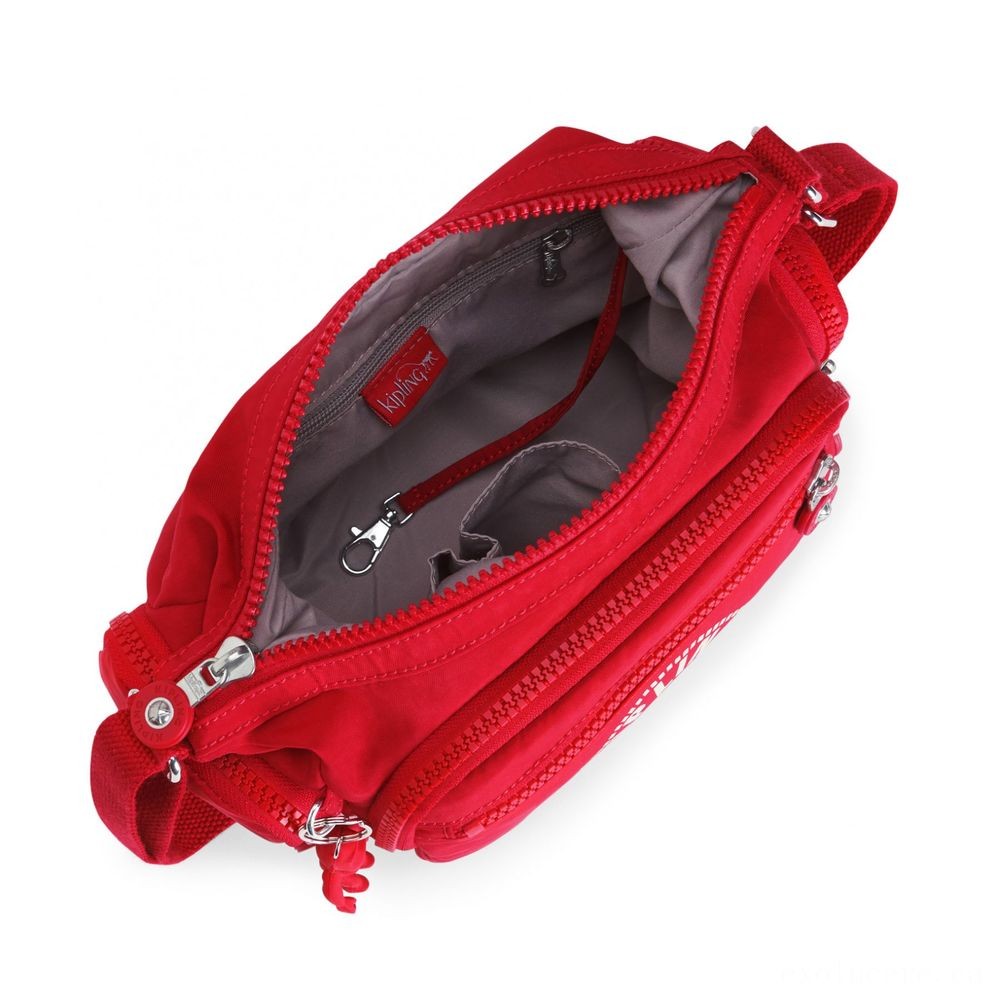 Kipling GABBIE S Crossbody Bag with Phone Compartment Lively Red.