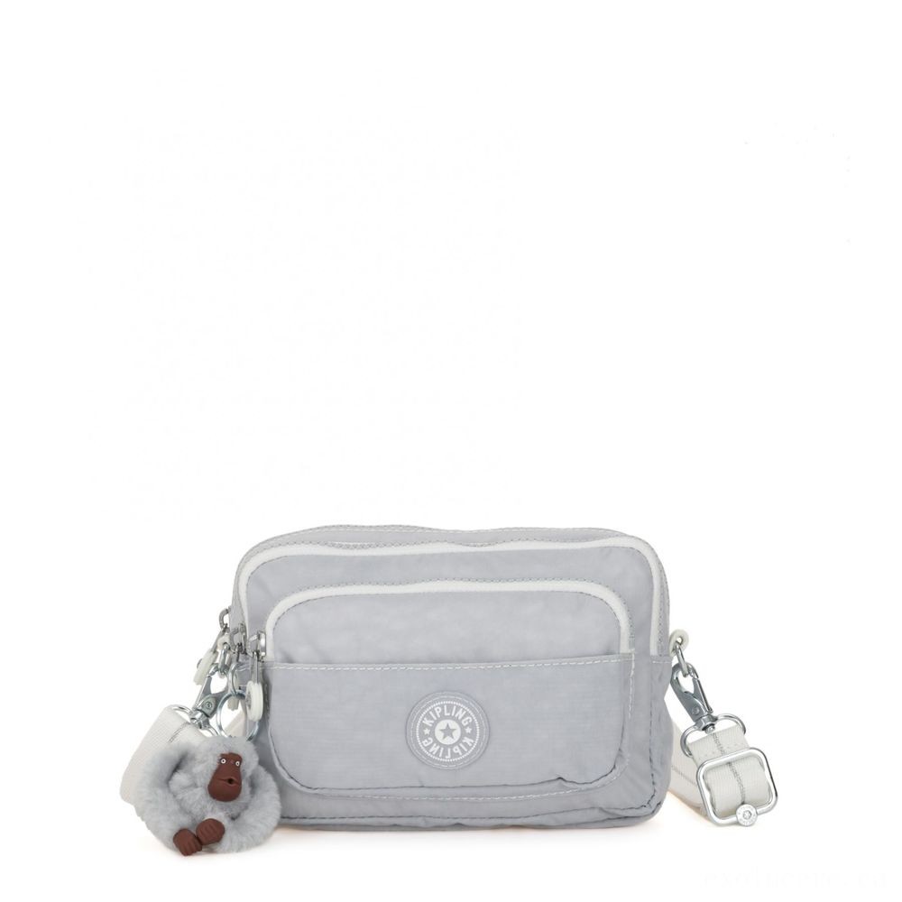 Kipling MULTIPLE Waist Bag Convertible to Handbag Active Grey Bl.