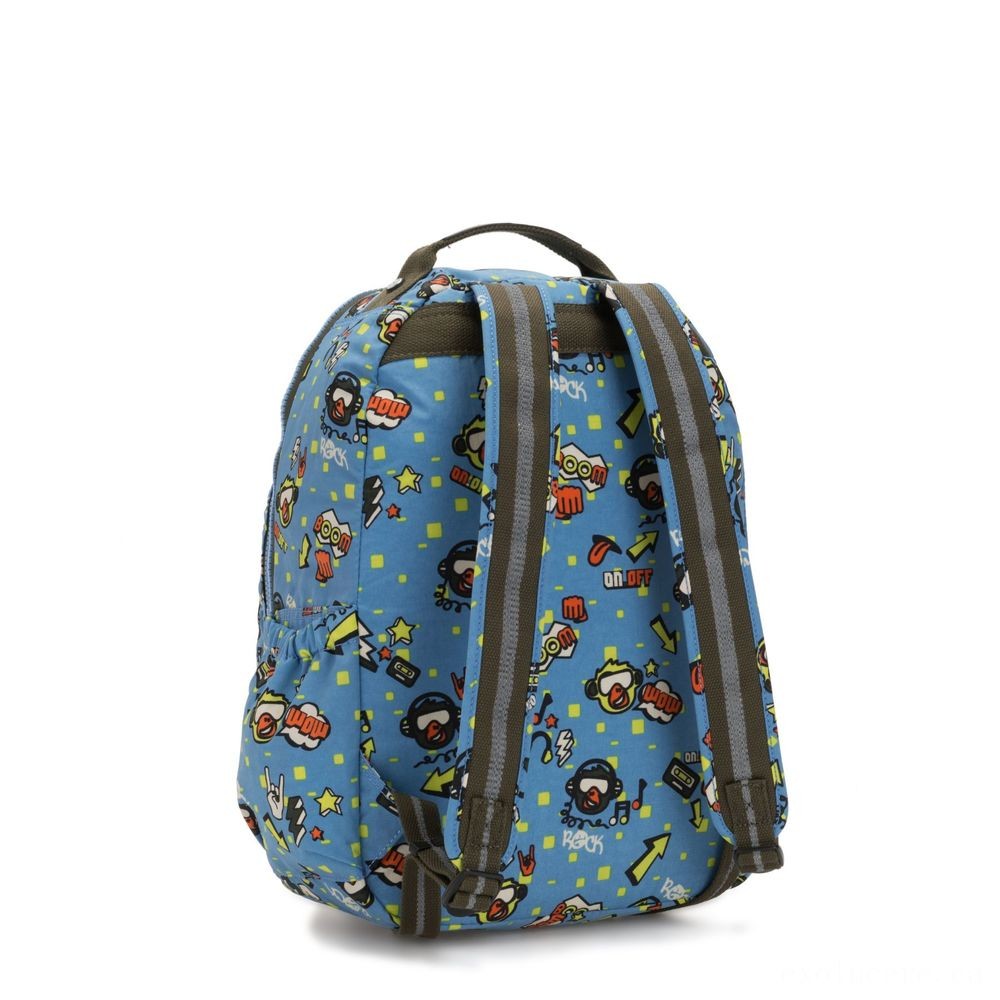 Kipling SEOUL GO Large Backpack along with Notebook Protection Monkey Stone.