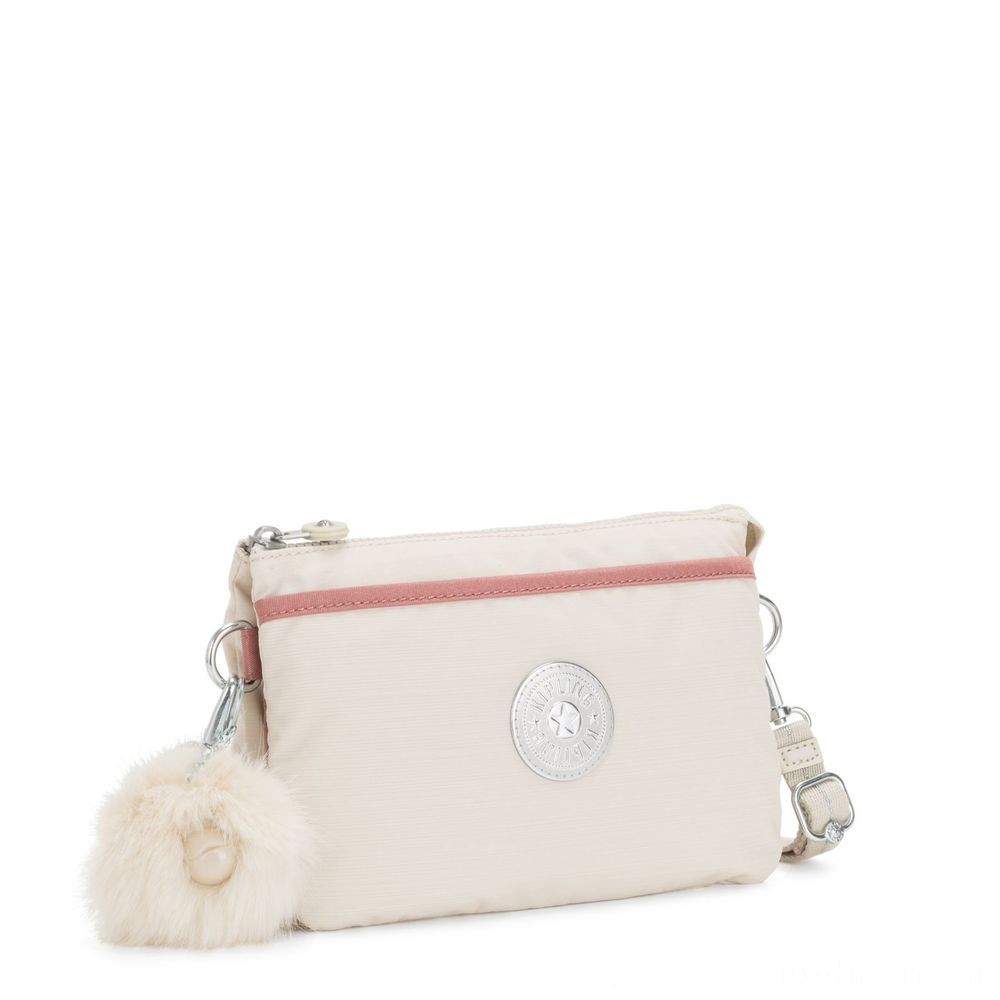 Valentine's Day Sale - Kipling RIRI Small crossbody bag modifiable to bag Dazz White C. - Boxing Day Blowout:£13