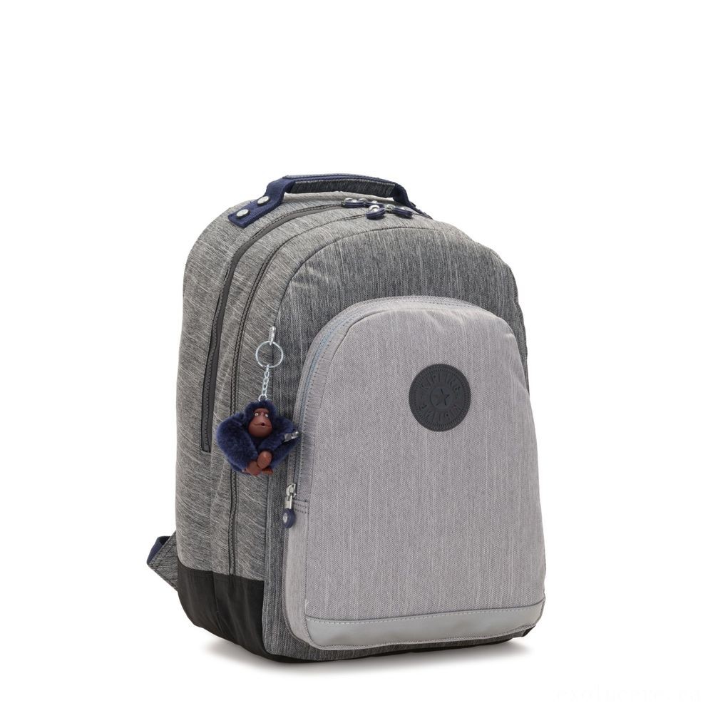 Kipling lesson area Large backpack with laptop computer protection Ash Jeans Bl.