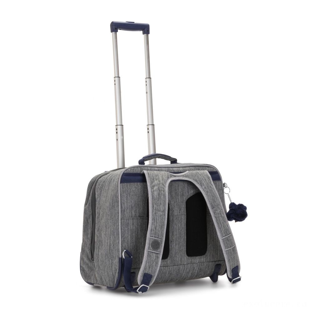 Distress Sale - Kipling CLAS DALLIN Huge Schoolbag with Laptop Protection Ash Denim Bl. - Weekend Windfall:£81[jcbag5629ba]