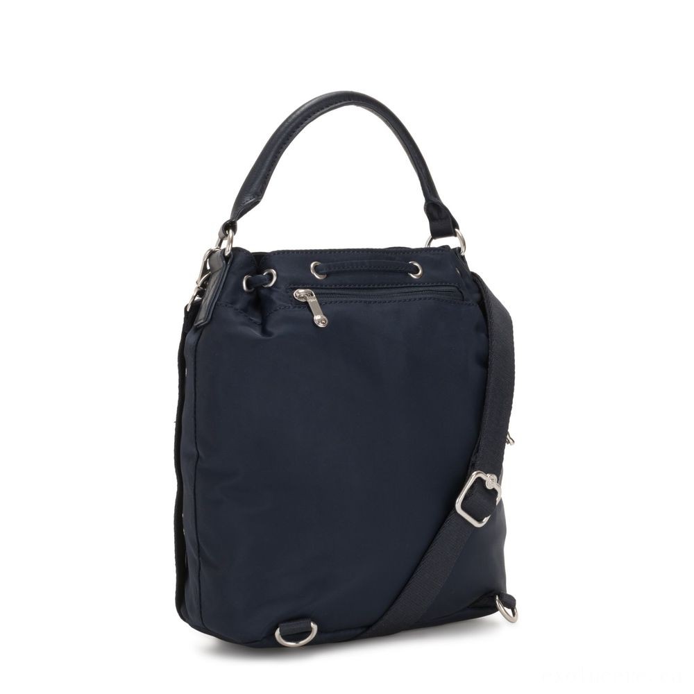Kipling VIOLET S Small Crossbody Convertible to Handbag/Backpack True Blue Twill