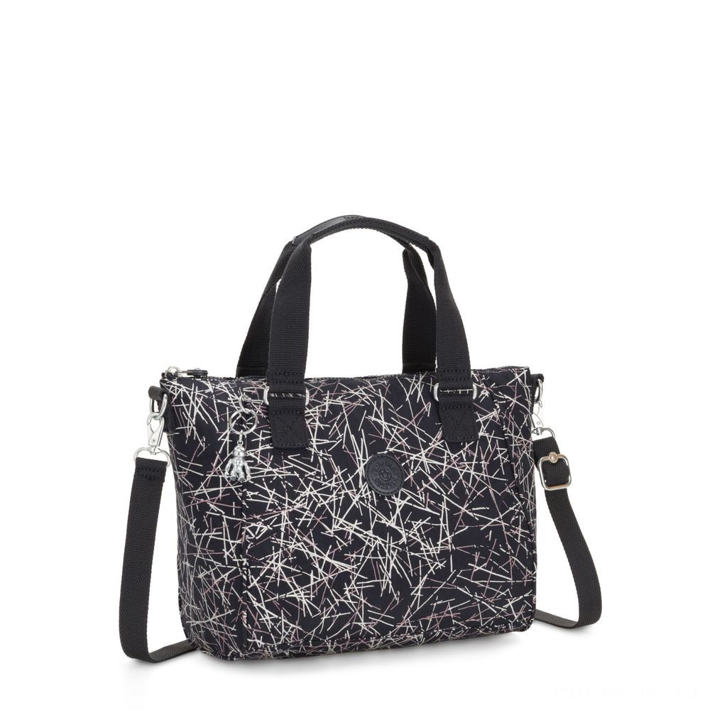 Final Sale - Kipling AMIEL Tool Ladies Handbag Navy Stick Imprint. - Crazy Deal-O-Rama:£40